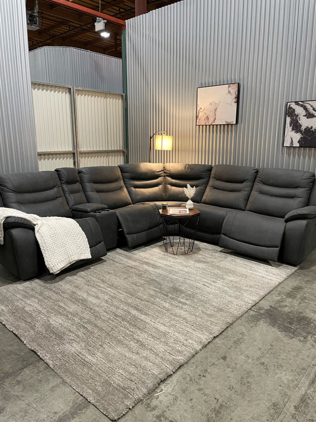 Kelsee Fabric Power Reclining Sectional - Delivery Available