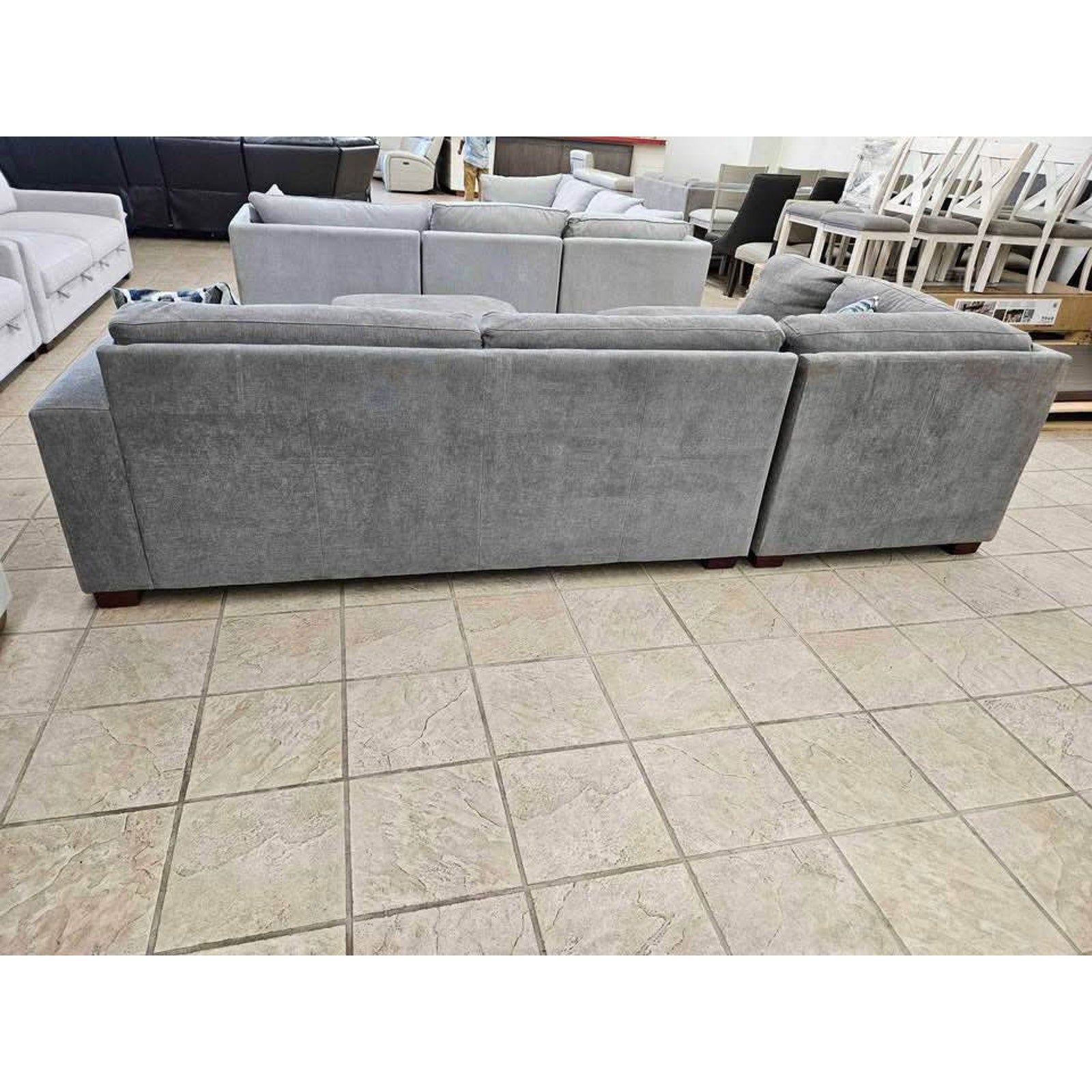 Penelope Fabric Sectional with Ottoman Free Delivery 🚚