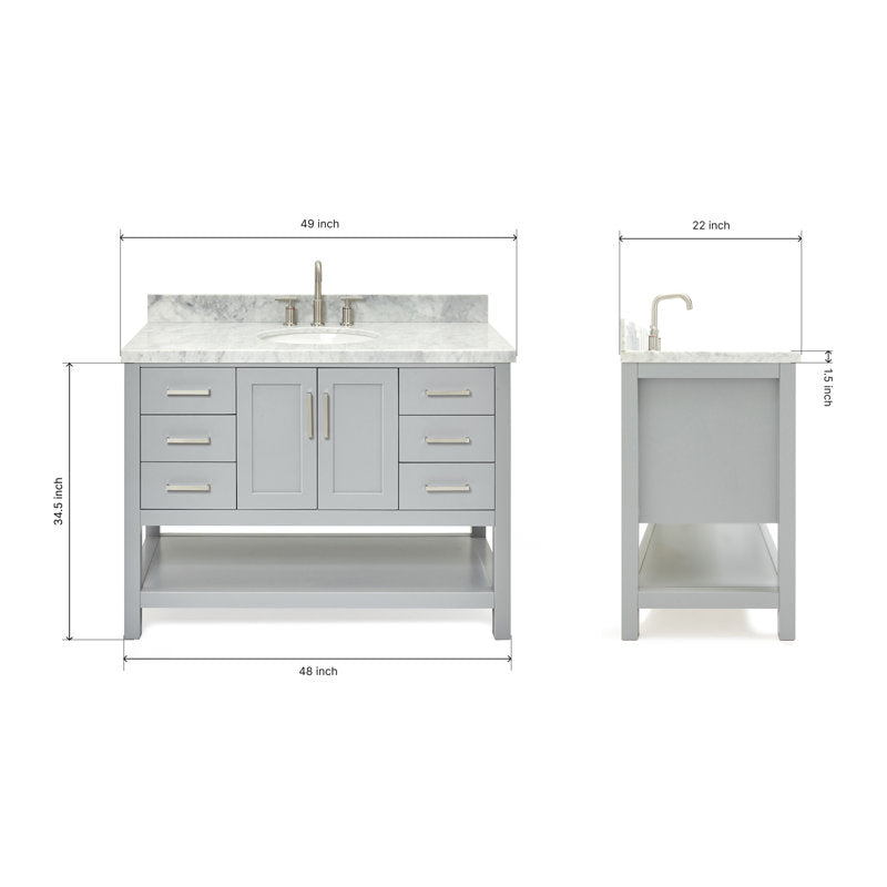 Magnolia 49" Single Bathroom Vanity Set