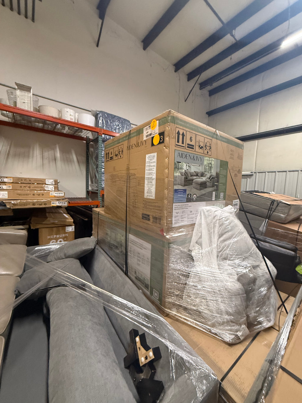 Sereen 6-Piece Fabric Modular Sectional – Taupe