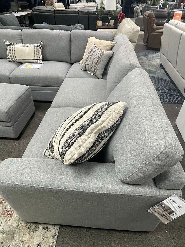 Thomasville Langdon Fabric Sectional with Storage Ottoman