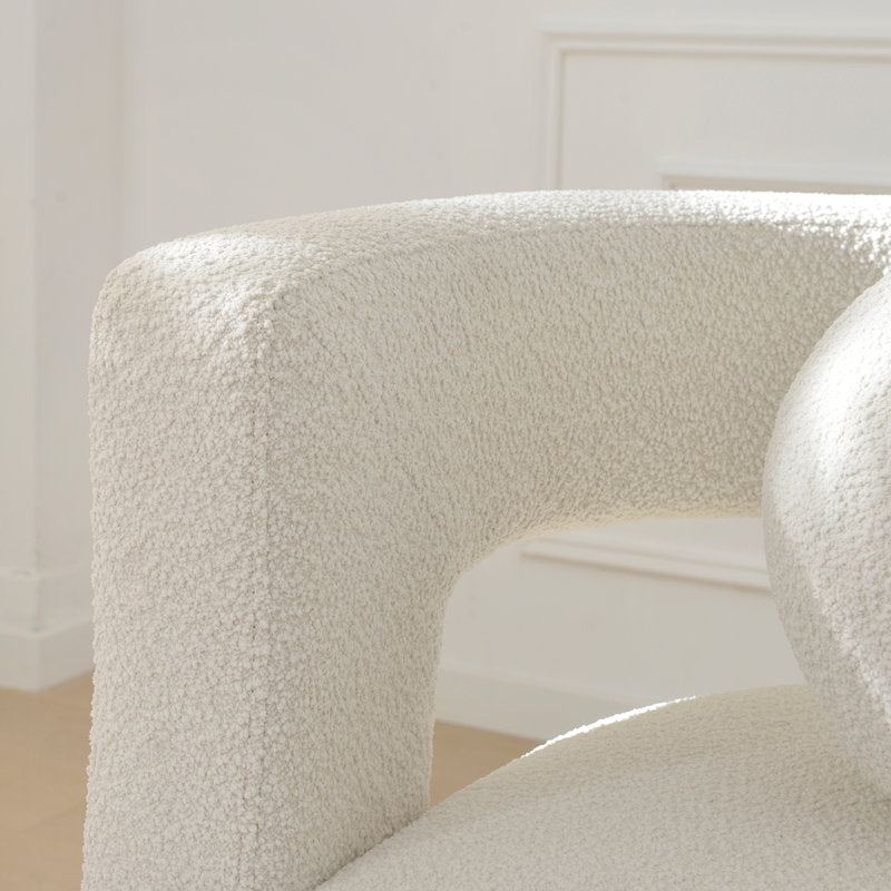 Brycie 66'' Wide Boucle Upholstered Bedroom Room Bench with Toss Pillow