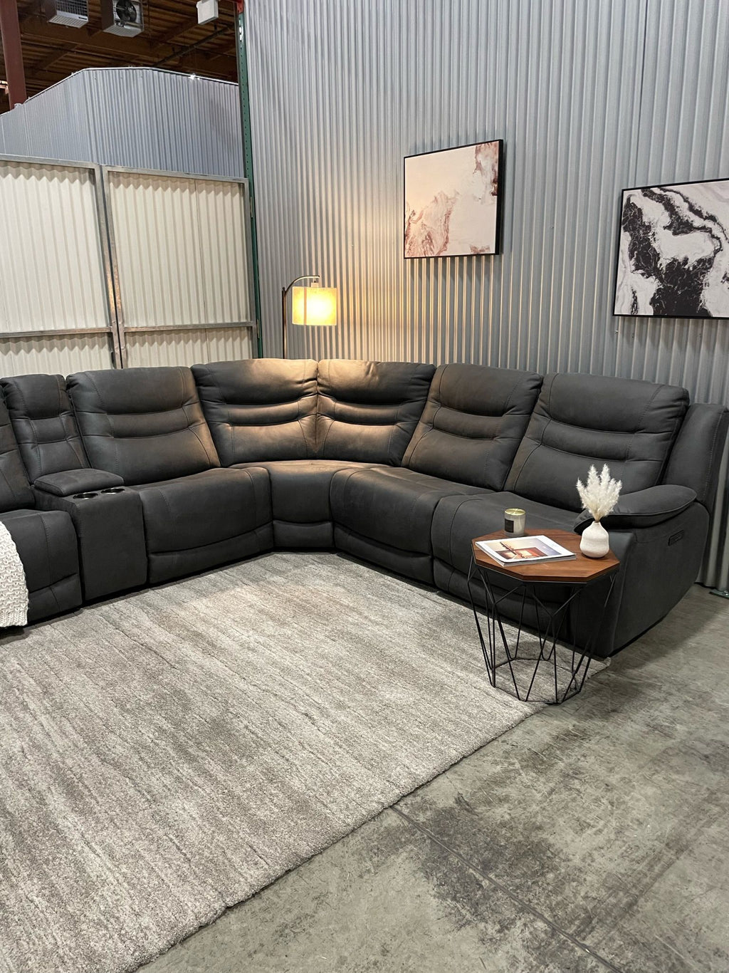 Kelsee Fabric Power Reclining Sectional - Delivery Available