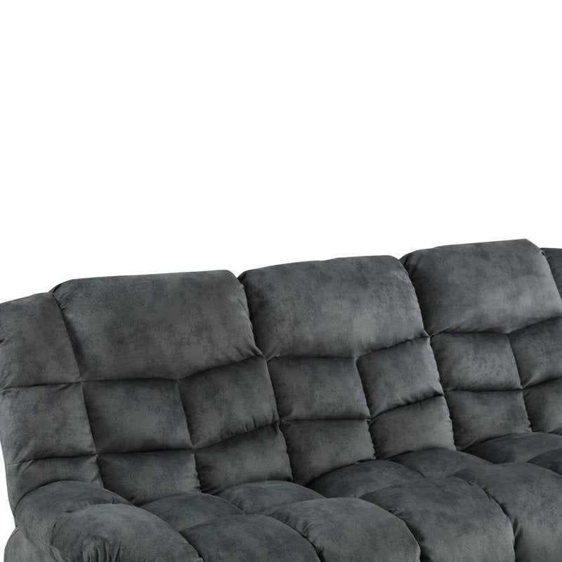 Edilmar 83.1'' Wide Contemporary and Overstuffed Manual Reclining Sofa with Wide Backrest