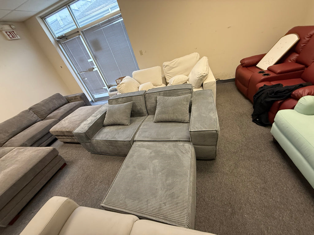 86-Inch Free Combination Modular Gray Sofa Living Room