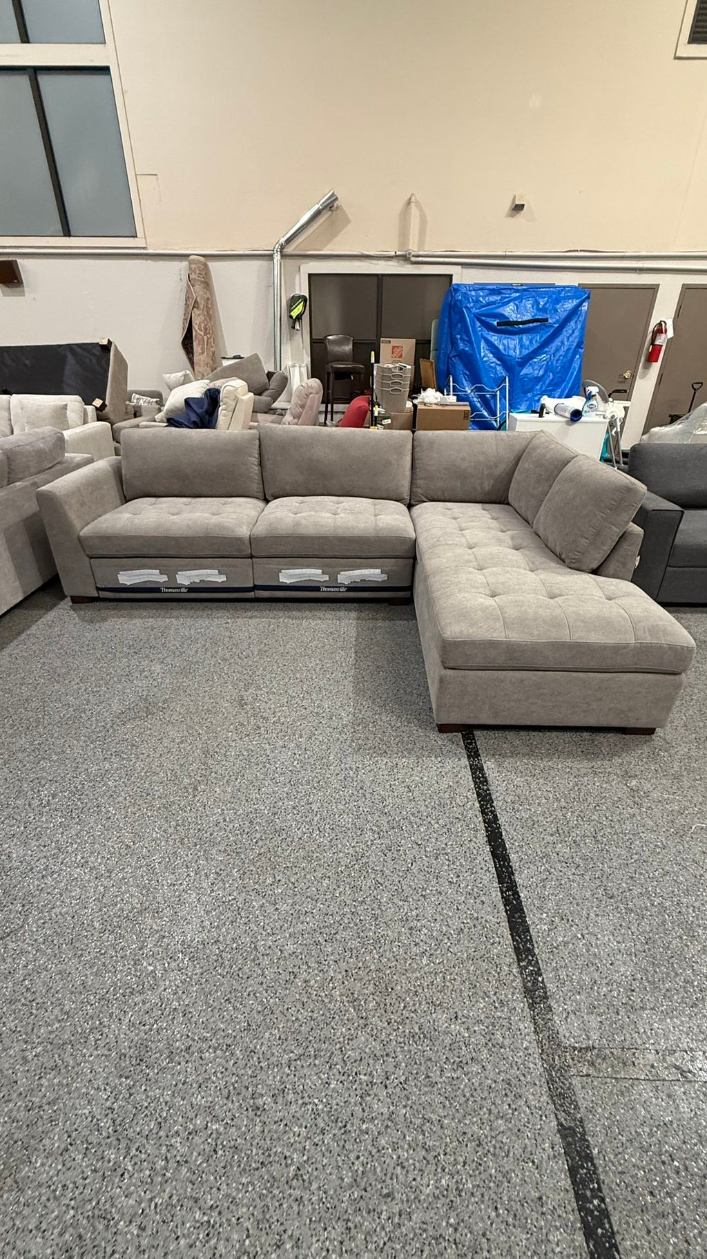 Thomasville Miles Fabric Sectional with Power Footrest