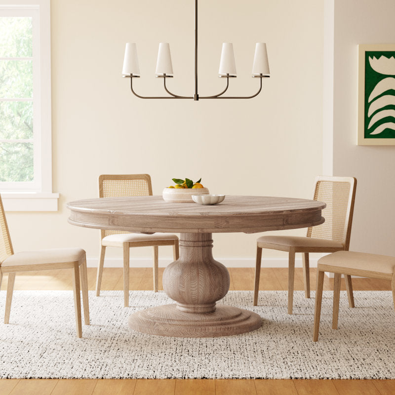 Dadeville Pine Round Solid Wood Dining Table
