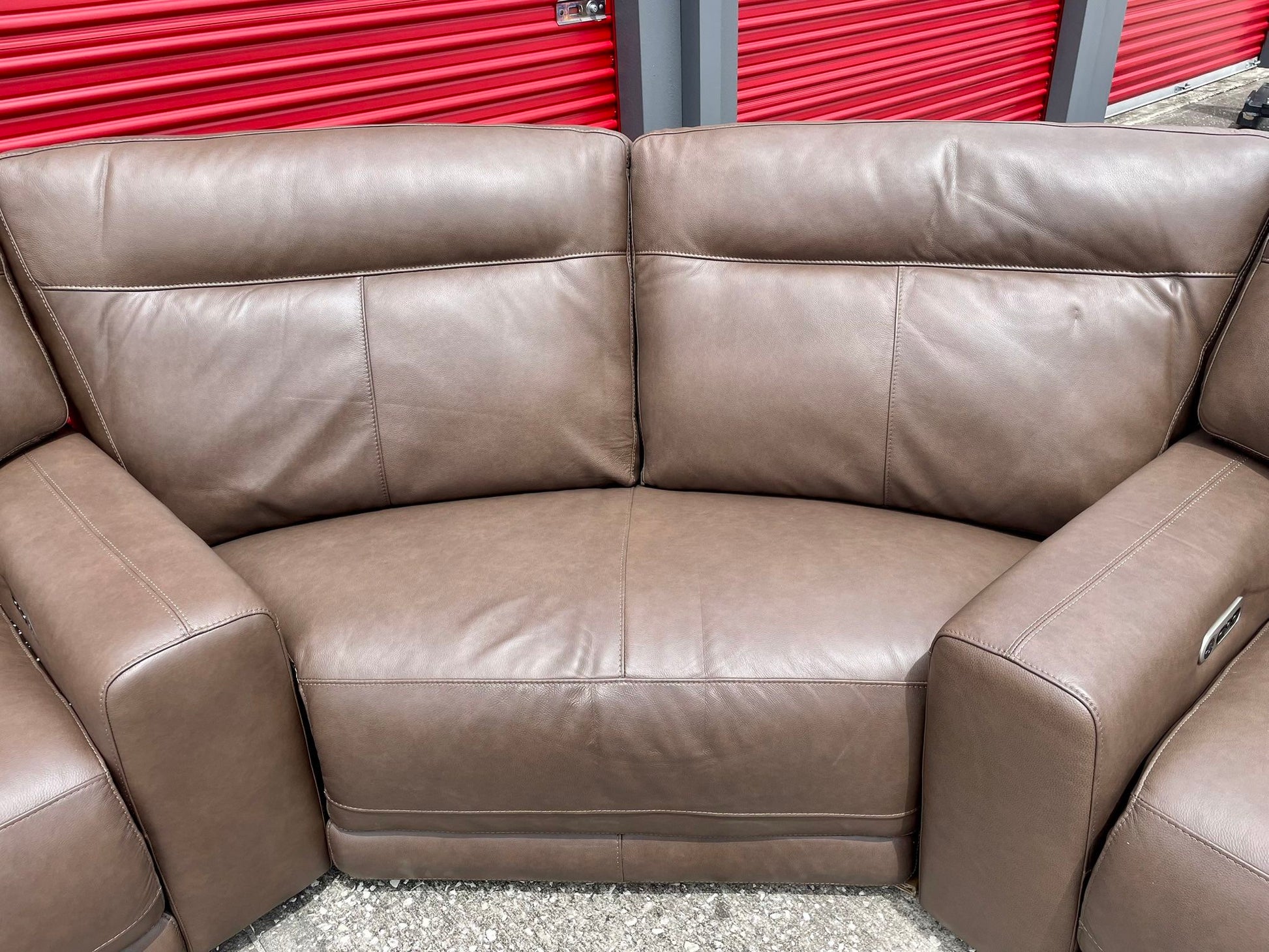 Atlas 3-piece Leather Power Reclining Sectional with Power Headrests 💥🏷OUTLET | COSTCO