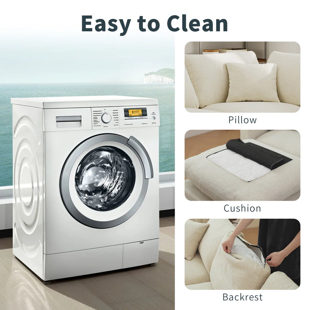 Ovaish 95.4'' Upholstered Sofa, Cloud Sofa, L Shaped Sectional Sofa Couch Modular Sofa for Living Room