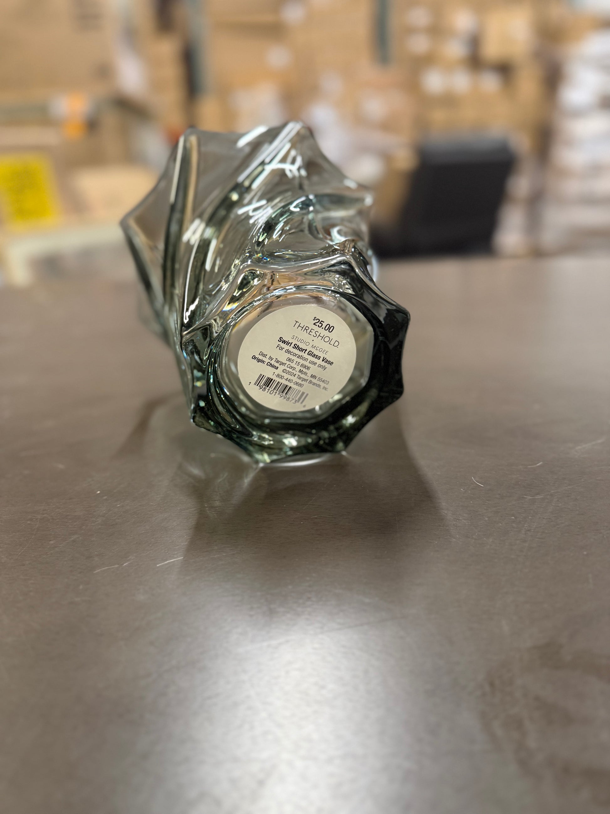 Wide-Rim Swirl Glass Vase from Threshold designed with Studio McGee