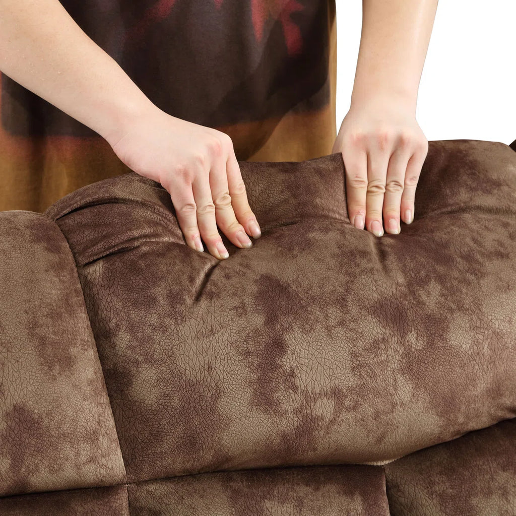 Edilmar 83.1'' Wide Contemporary and Overstuffed Manual Reclining Sofa with Wide Backrest