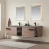 Breckan 72'' Double Bathroom Vanity with Solid Surface Top