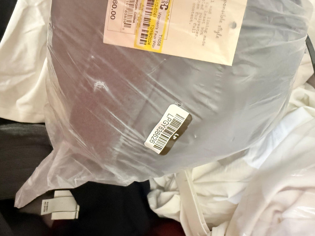 Women's Faux Wool Topcoat - A New Day Gray 2X