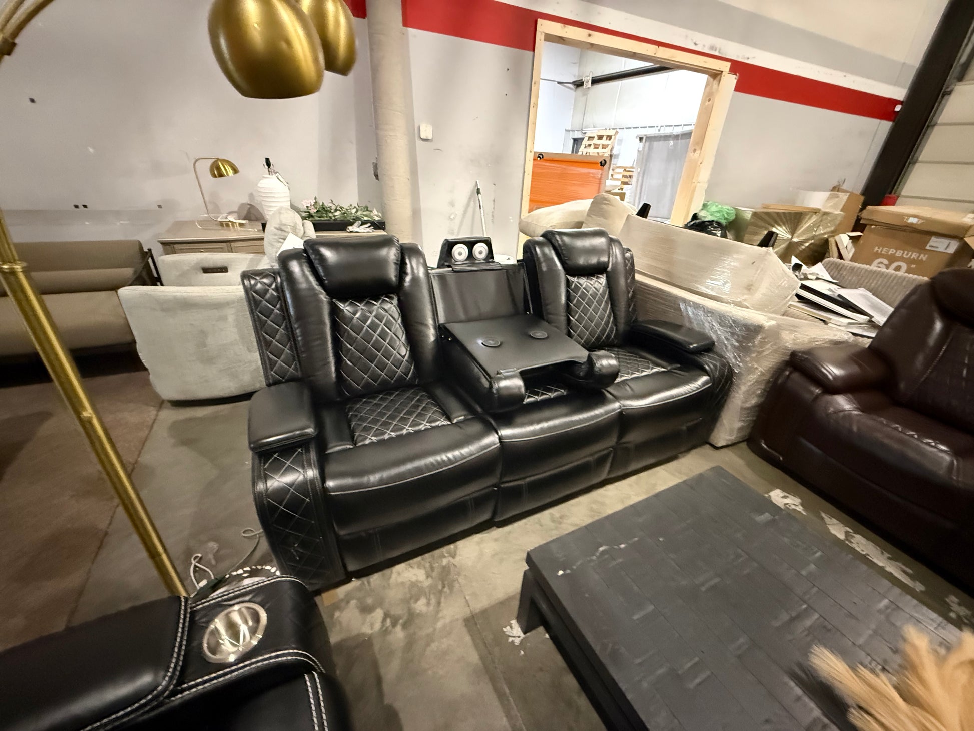 Ajaipal 2 Piece Power Reclining Breathing Faux Leather with LED and Reading Light Living Room Set (Set of 2)