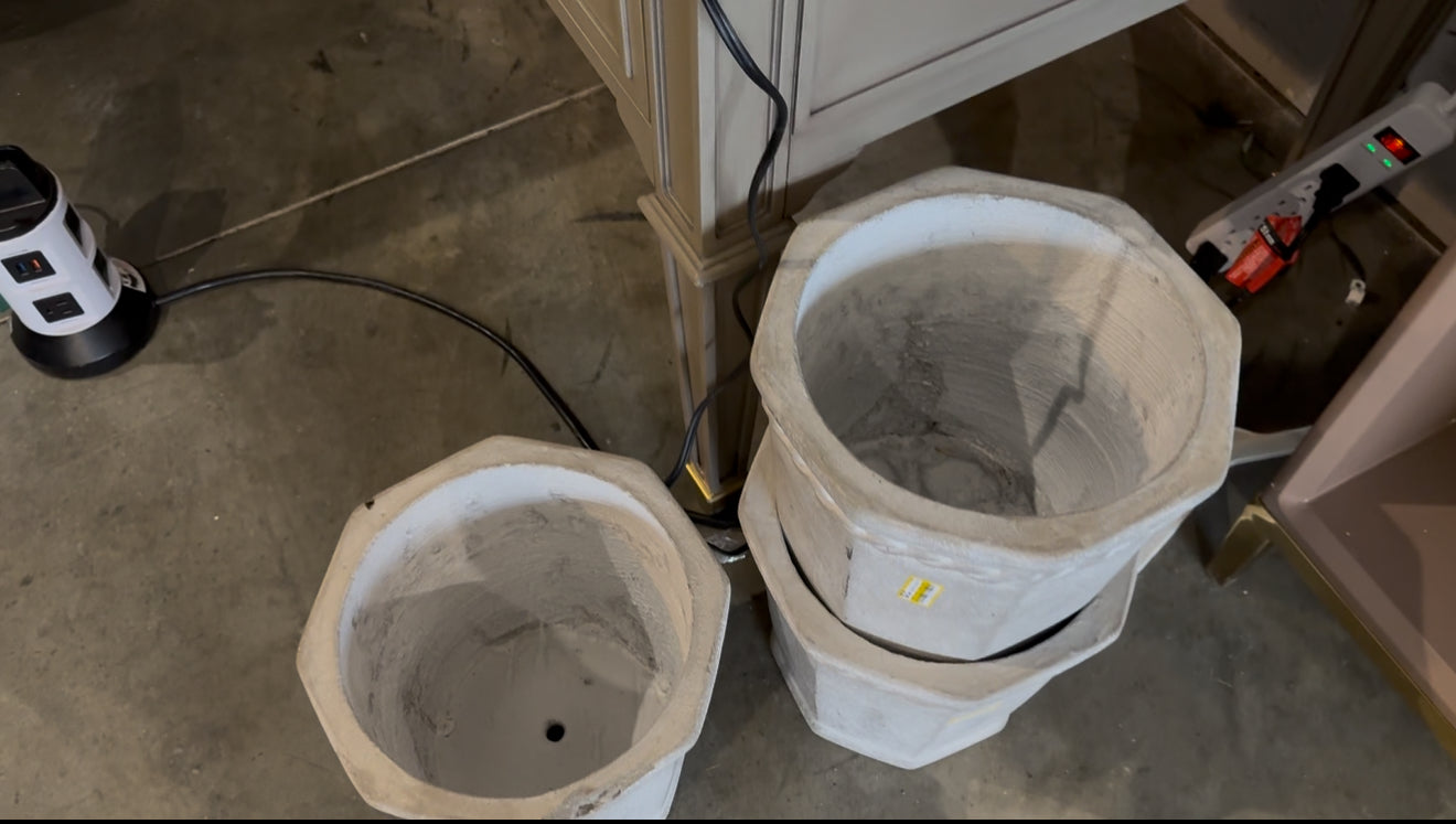 Octagon Concrete Planter Small Gray - Threshold™ designed with Studio McGee