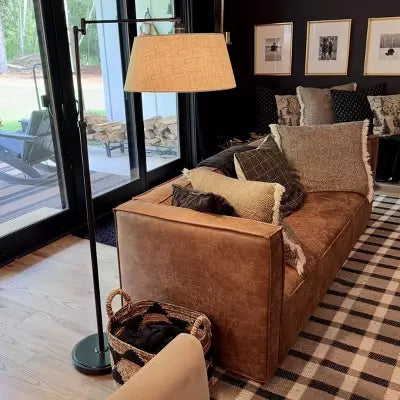 Traditional Oil Rubbed Swing Arm Floor Lamp Brown - Threshold™