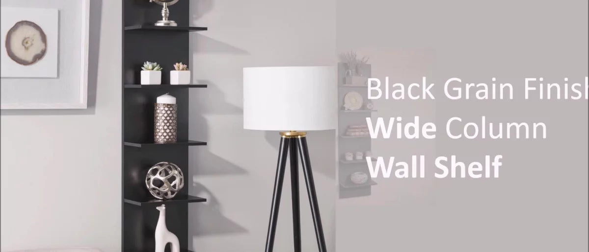 47" x 11.7" Wide Vertical Column Wall Shelf White - Danya B.