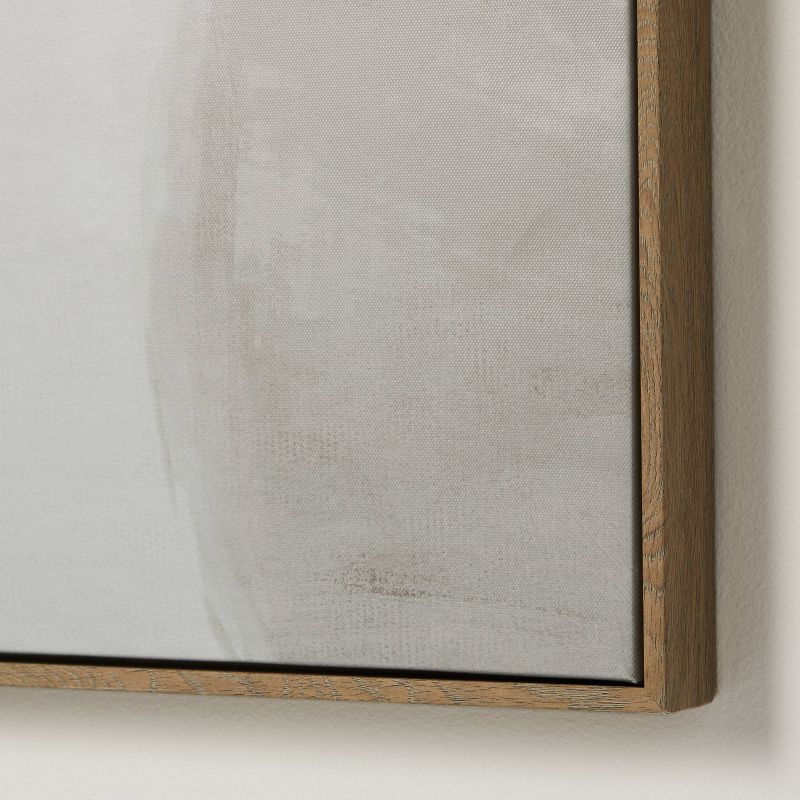 24" x 30" Neutral Abstract Lines Framed Canvas - Threshold™ designed with Studio McGee