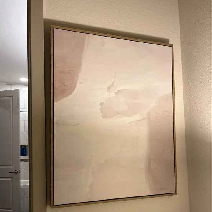 24" x 30" Neutral Abstract Lines Framed Canvas - Threshold™ designed with Studio McGee