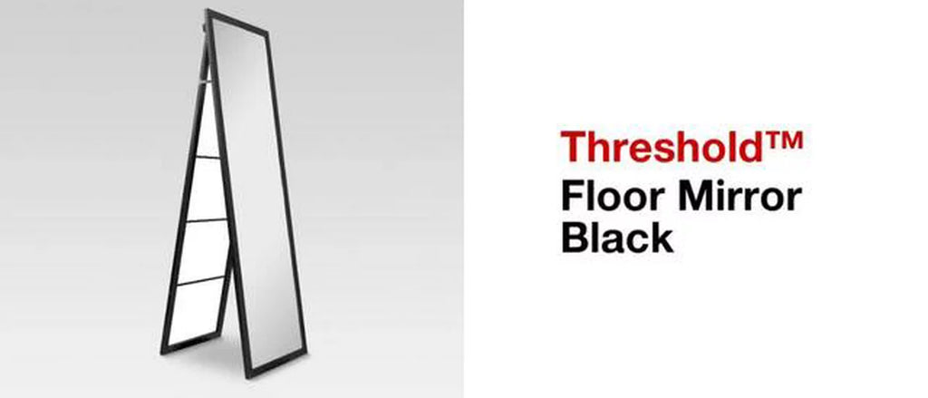 20" x 65" Wood Ladder Standing Mirror Brown - Threshold™: Easel Back, Full Body, Floor-Length, No Assembly Required