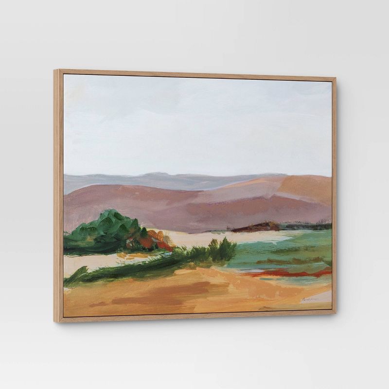30" x 24" Landscape Framed Canvas Natural - Threshold™