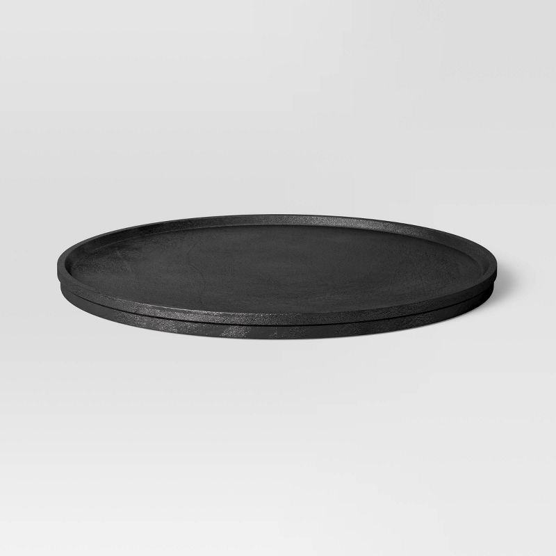Cast Metal Round Tray - Threshold™: Aluminum Decorative Platter, Not for Food Service