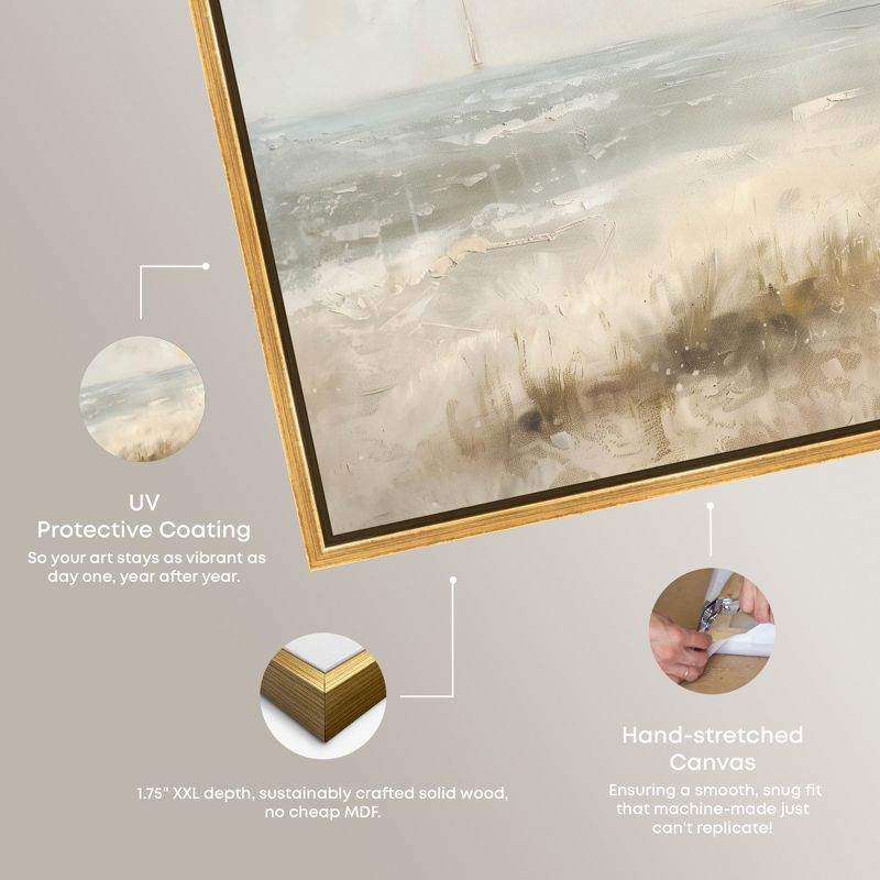 Art Remedy Early Morning on the Shore Beach Framed