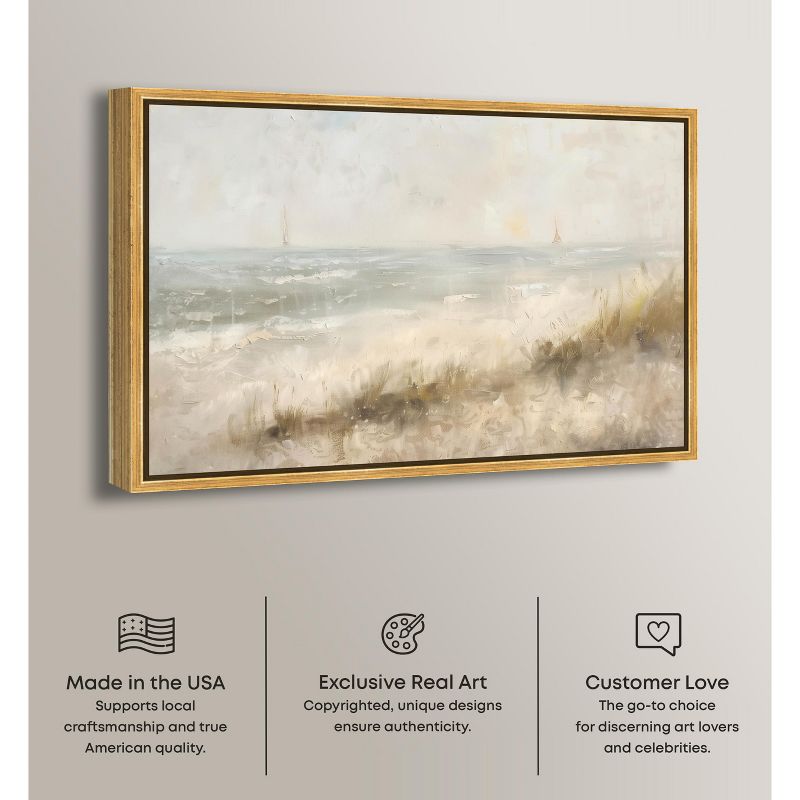 Art Remedy Early Morning on the Shore Beach Framed