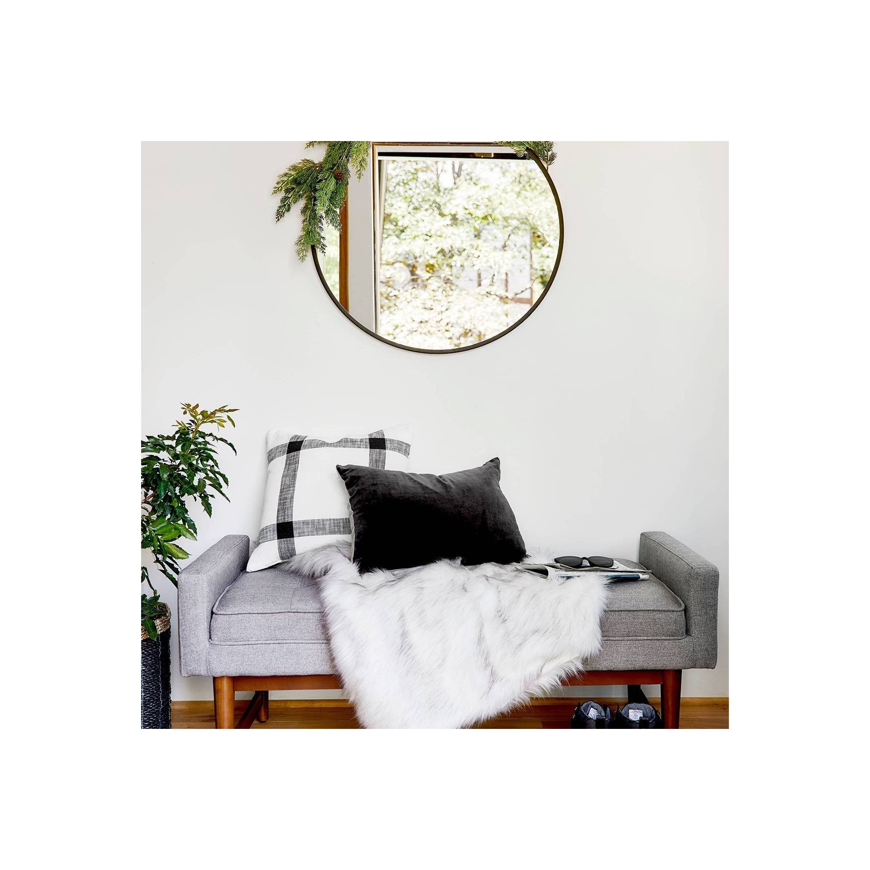 28" Round Decorative Wall Mirror - Threshold™