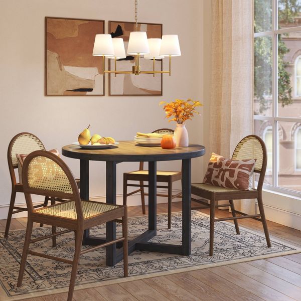 (Set of 2) 24" x 30" Earth Abstract Framed Canvases Brown - Threshold™: Modern Vertical Wall Art, Digital Print