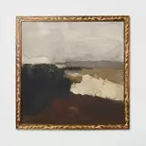 28"x28" Dark Modern Abstract Framed Art - Threshold™ designed with Studio McGee