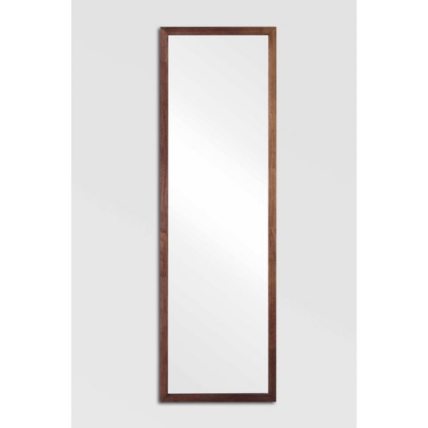 20" x 65" Wood Ladder Standing Mirror Brown - Threshold™: Easel Back, Full Body, Floor-Length, No Assembly Required