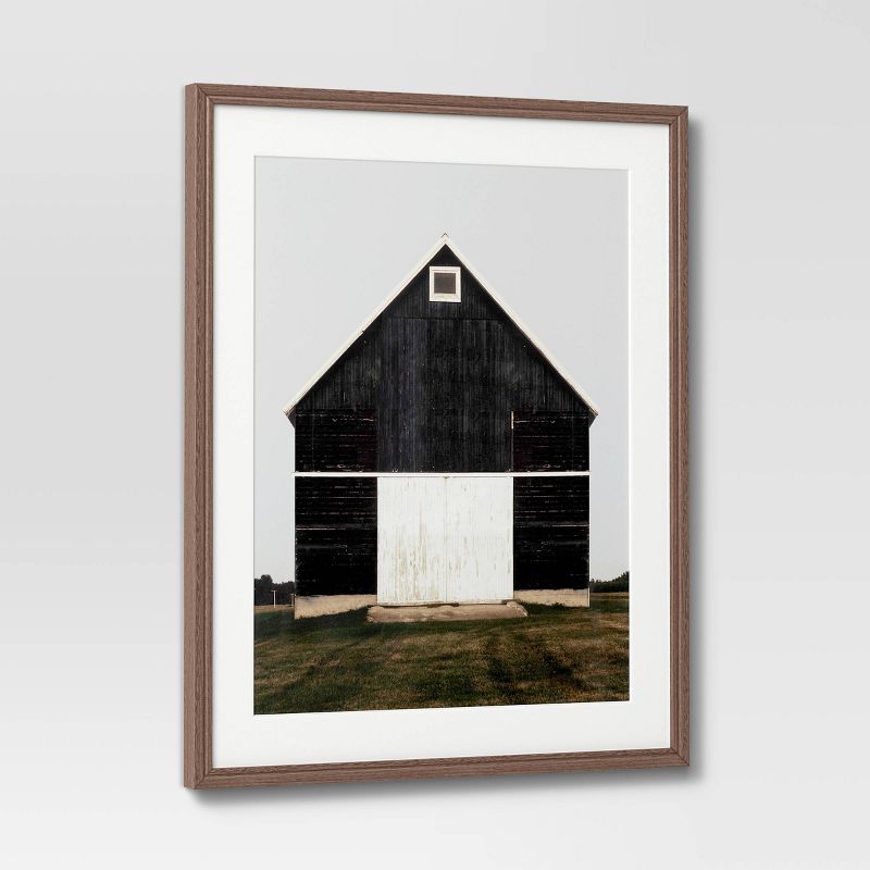 24" x 30" Barn Framed Poster Black - Threshold™: Countryside Elegance, Vintage Artistry