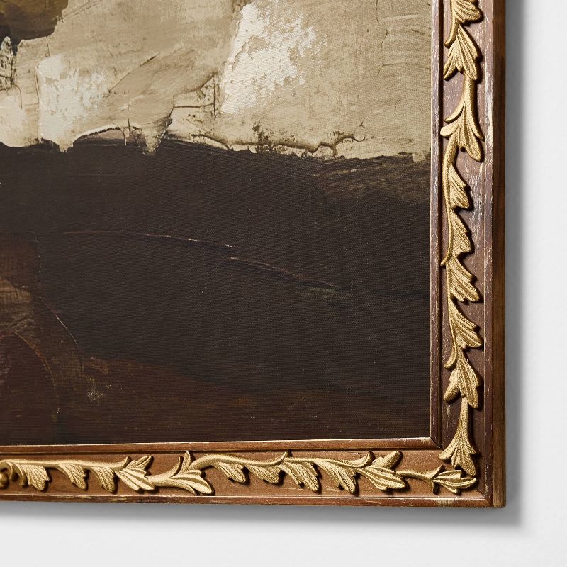 28"x28" Dark Modern Abstract Framed Art - Threshold™ designed with Studio McGee