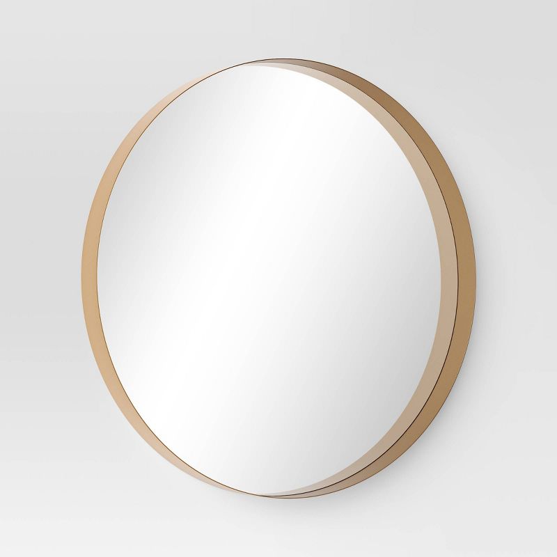 30" Flush Mount Round Decorative Wall Mirror - Threshold™