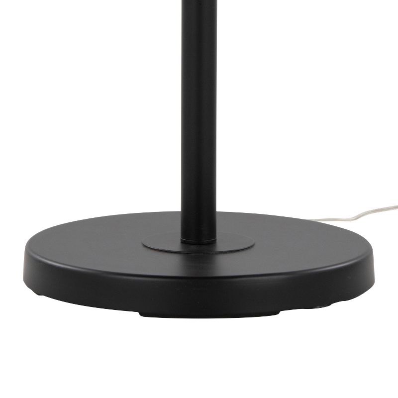 LumiSource Casper 69" Contemporary Metal Floor Lamp Matte Black Metal with Natural Linen Shade