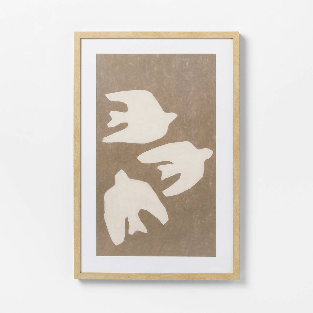 20"x30" Bird Light Wood Framed Art - Threshold™ designed with Studio McGee