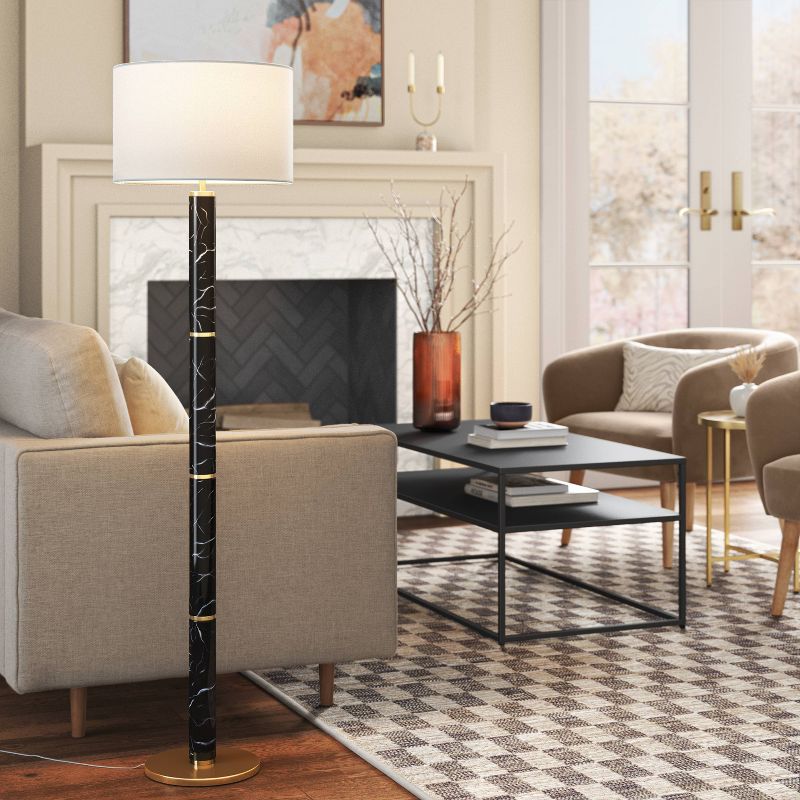 Faux Marble Stick Floor Lamp - Threshold™
