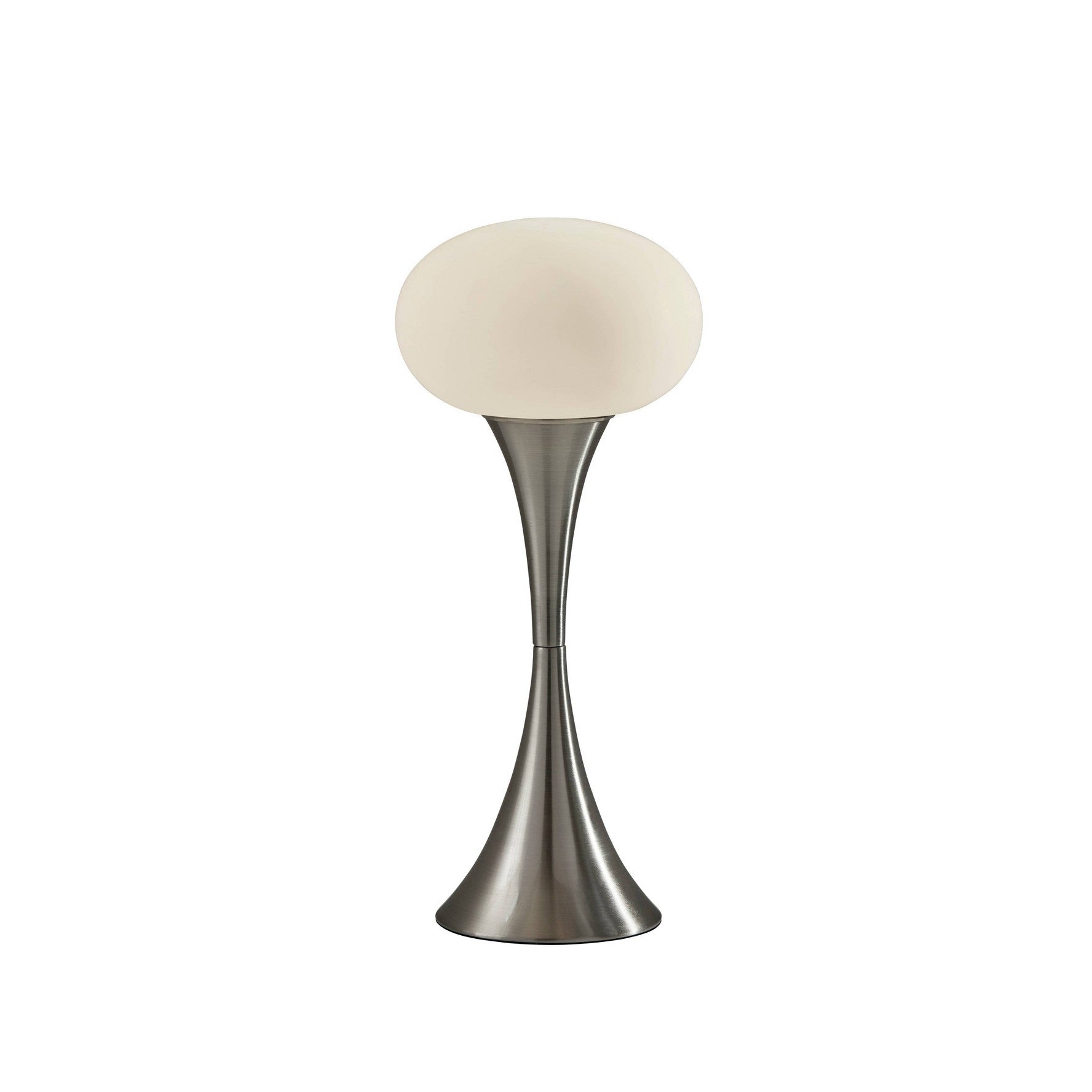 Adesso Otis Table Lamp Steel: Frosted Acrylic Shade, Touch Sensor, ETL Listed, Metal Body
