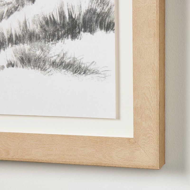 47"x24" Grassy Beach Dune Floated Paper Framed Under Plexiglass Wall Art - Threshold™ designed with Studio McGee: Modern Lithograph