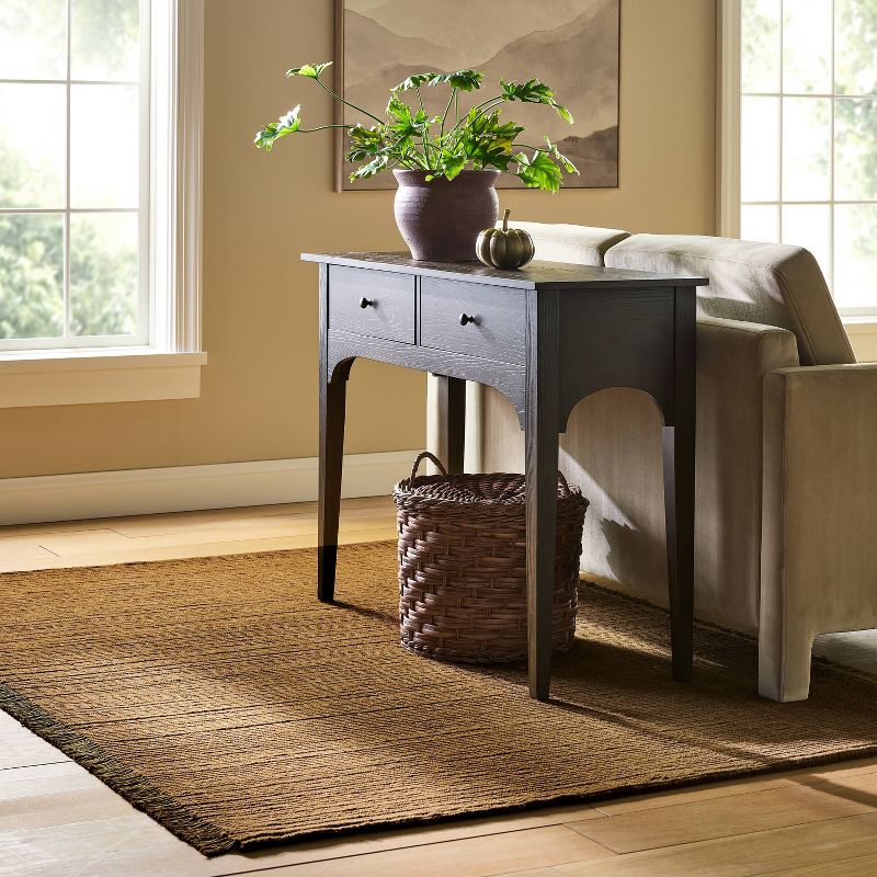 Round Chunky Straight Rattan Basket Dark Brown - Threshold™ designed with Studio McGee