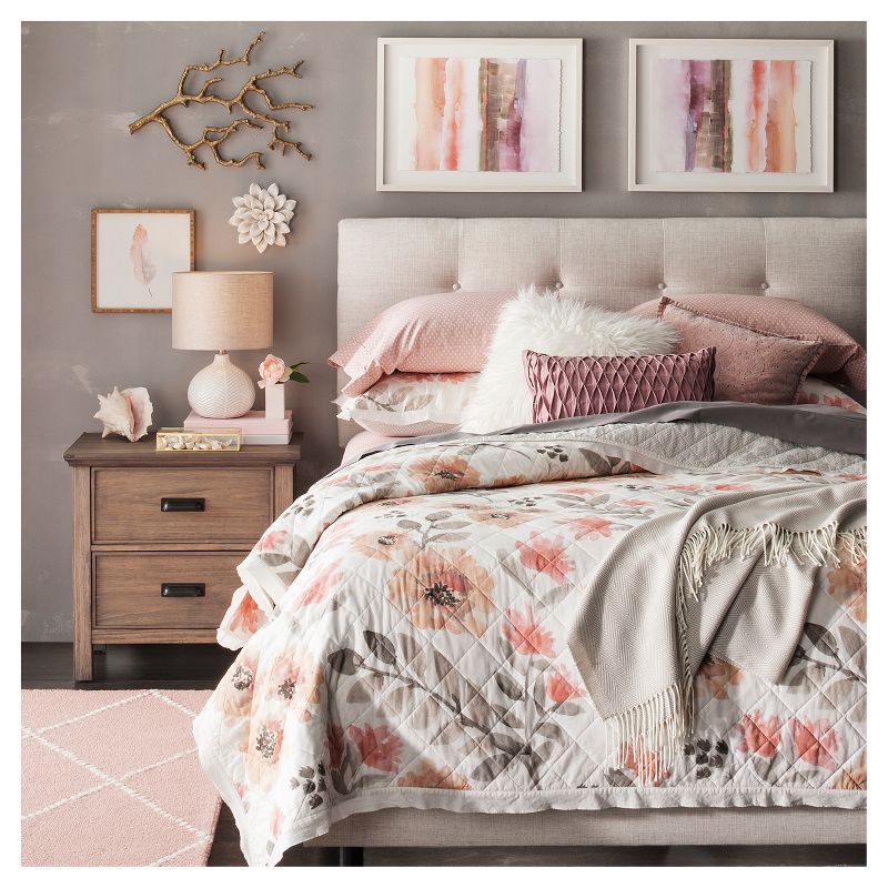 Textured Ceramic Accent Lamp Cream - Threshold™: Herringbone Pattern, No Bulb Included, UL Listed