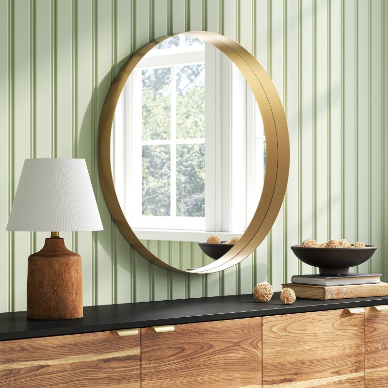 30" Flush Mount Round Decorative Wall Mirror - Threshold™