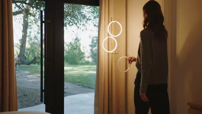 Brightech Libra Modern Dimmable Integrated LED Arc Desk Table Lamp Antiqued Brass: Touch Sensor Desk Lamp with USB-C Port, No Assembly, UL Listed