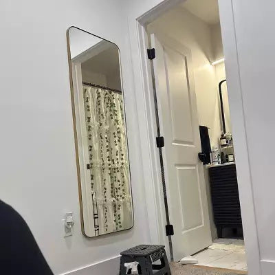 20" x 60" Infinity Full Length Mirror Brass - Threshold™: Modern Leaning, Wall Mountable