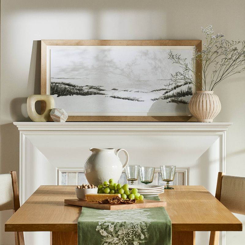 47"x24" Grassy Beach Dune Floated Paper Framed Under Plexiglass Wall Art - Threshold™ designed with Studio McGee: Modern Lithograph