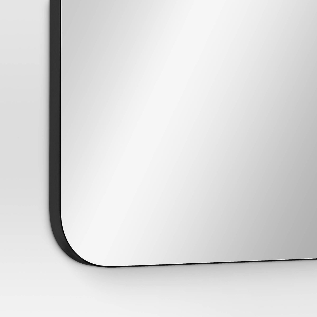 20" x 60" Infinity Full Length Mirror Black - Threshold™: Modern Rectangle Wall Mount, Powder-Coated Metal Frame