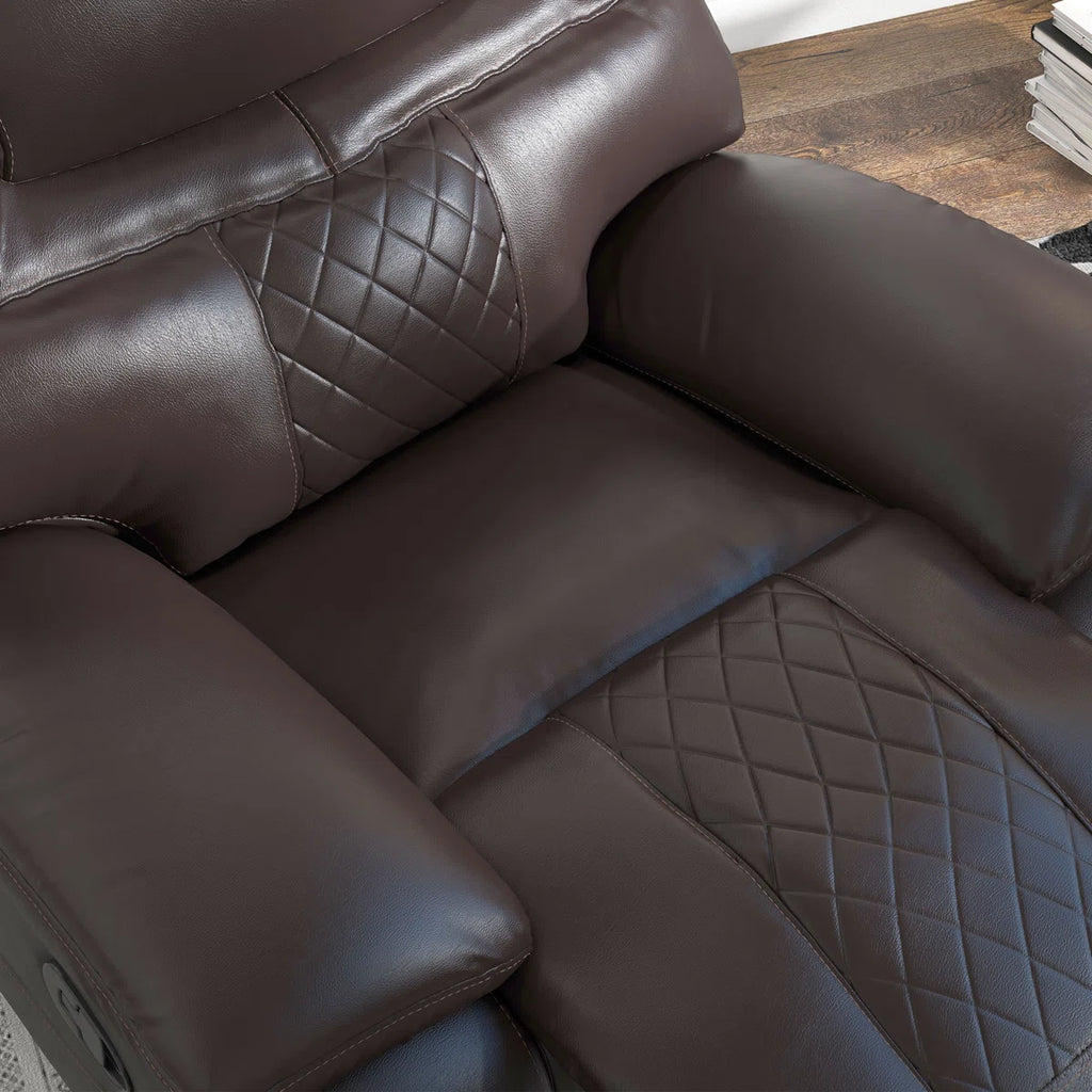 Jepum 2 - Piece Genuine Leather Manual Reclining Living Room Set with Cupholder & Storage