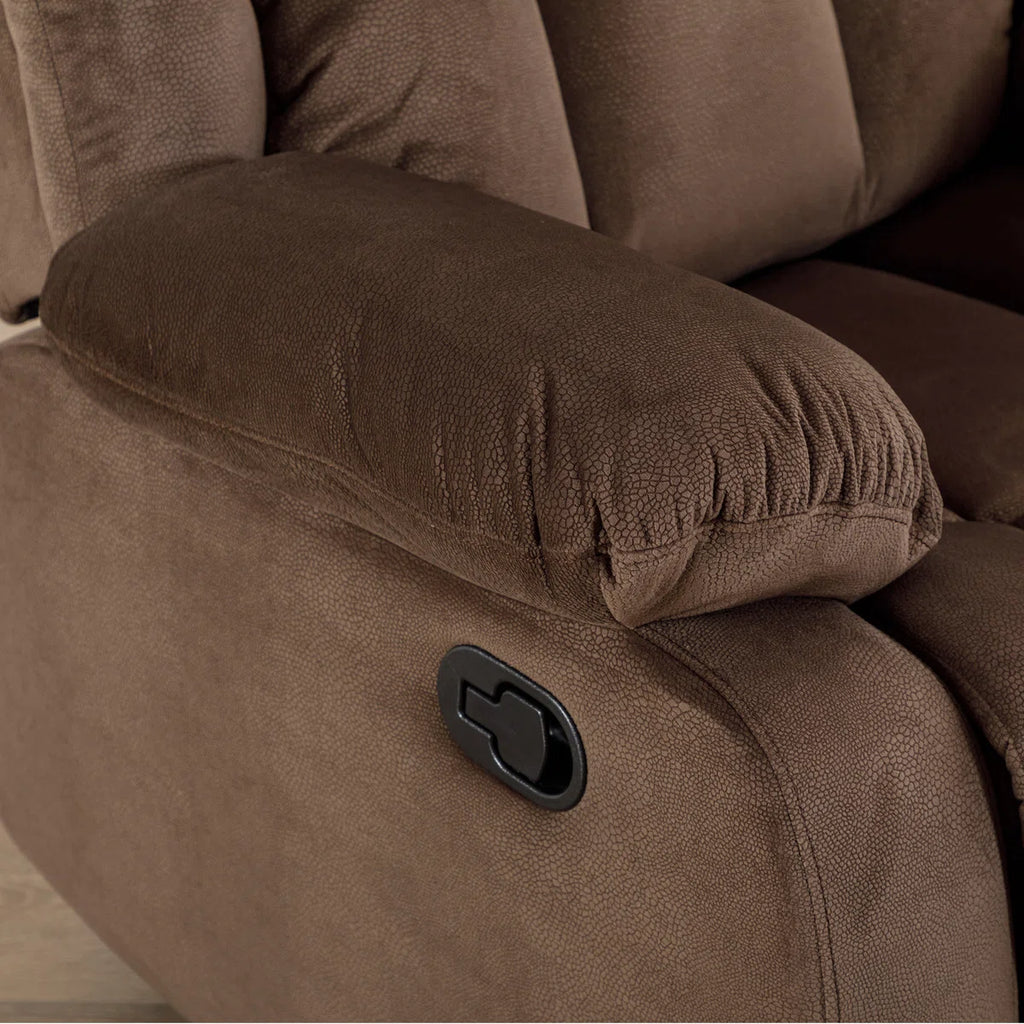 Oxier 84'' Wide Microsuede Manual Reclining Sofa, 3-Seater Recliner Couch with Skin-Friendly Upholstery