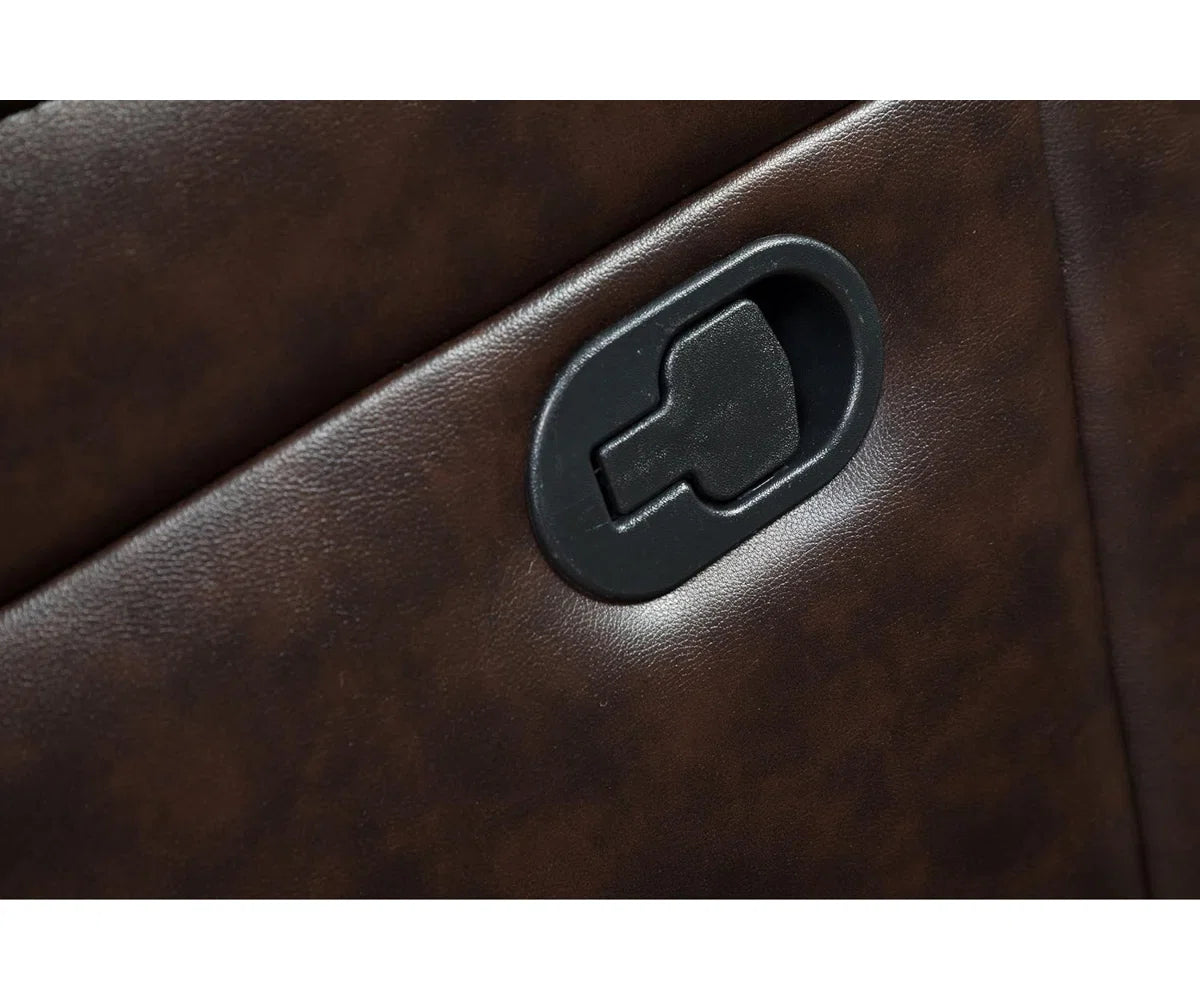 Rabbie 3 - Piece Faux Leather Reclining Sectional